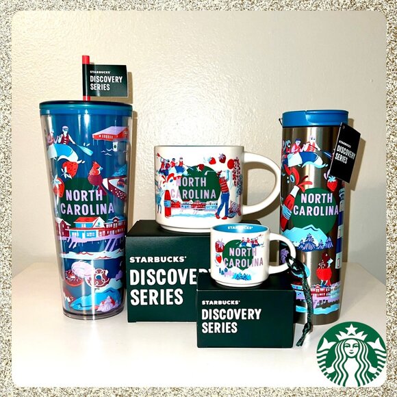 ⭐ Starbucks "Discovery Series" North Carolina Complete 4pc NWT/NIB - Picture 1 of 13